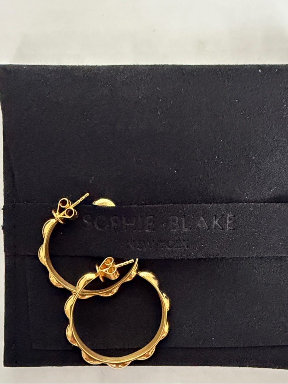 Sophie Blake 14kt Gold Plated  Selena Gold Hoop Earrings NWT - Picture 6 of 12